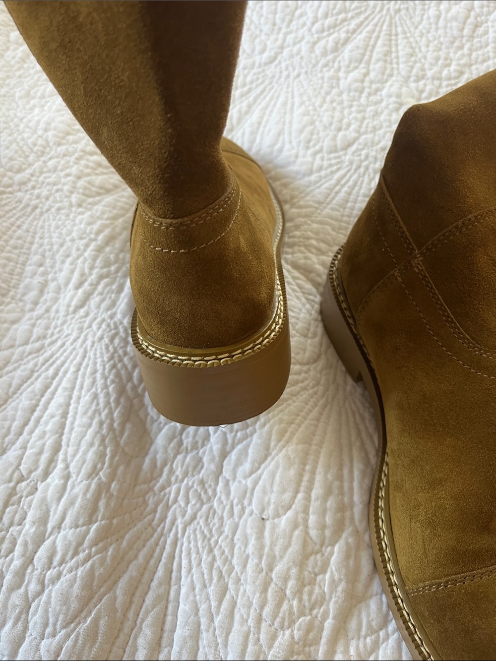 CHANEL Suede Western Ankle Boots in Chestnut - Picture 4 of 8